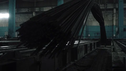 Workers create concrete pillars to current electricity Stock Footage 127689789