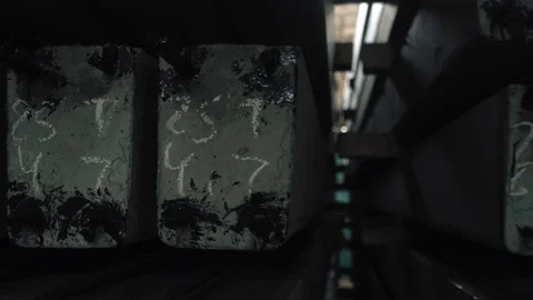 Workers create concrete pillars to current electricity Stock Footage 127690499