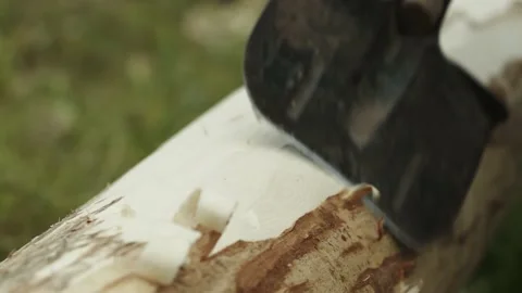 Workers cut logs Stock Footage 149949193