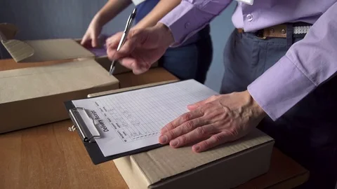 Workers In Distribution Warehouse Stock Footage 74404533