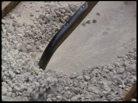 Workers doing authentic building material, UK 1992 Stock Footage 136688161