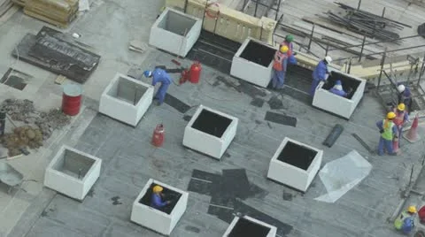 Workers in Dubai Video stock 12436372