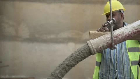 Workers during pouring Stock Footage 152421400