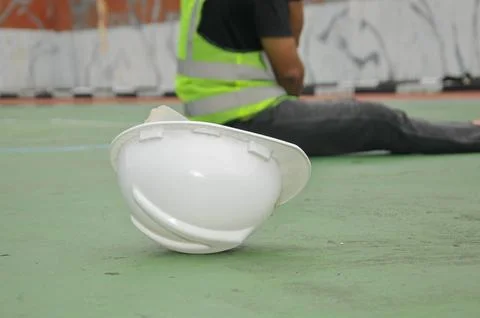 Workers experience work accidents, occupational health and safety concept photo Stock Photos