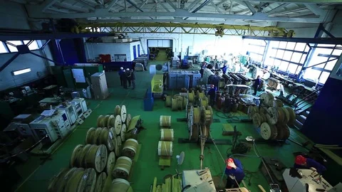 Workers at the factory Stock Footage 76594978