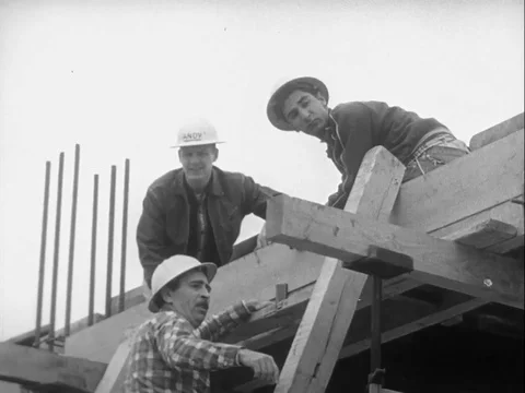 Workers find out the mental condition of a fellow worker - 1958 Stock Footage 97228826