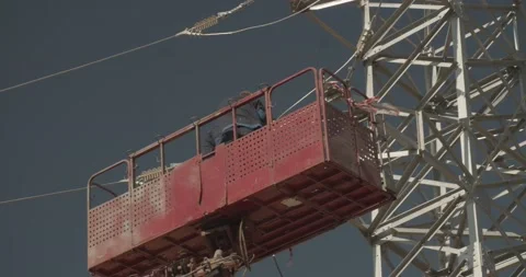 Workers fixing electrical wires Stock Footage 229484374