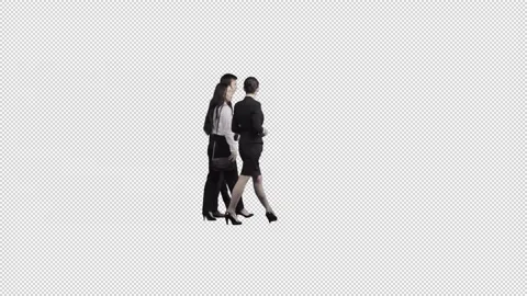 Workers in formal attire are walking and talking. Perspective view Stock Footage 171374368