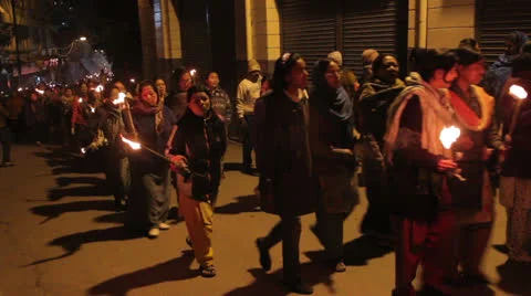 Workers go on strike 2 Video stock 24771576