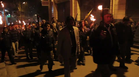 Workers go on strike Video stock 24771661