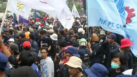 Workers Held a Demonstration at Labor Day Stock Footage 10923368