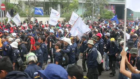 Workers Held a Demonstration at Labor Day Stock Footage 10923427