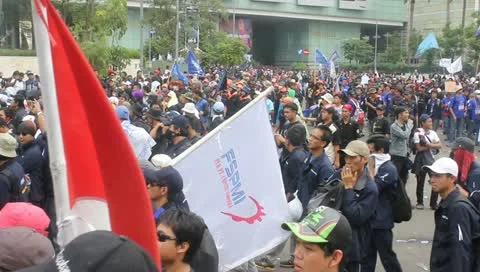 Workers Held a Demonstration at Labor Day Stock Footage 10923478