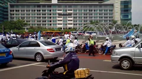 Workers Held A Rally Stock Footage 12734204