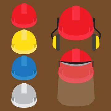 Worker's helmets Stock Illustration