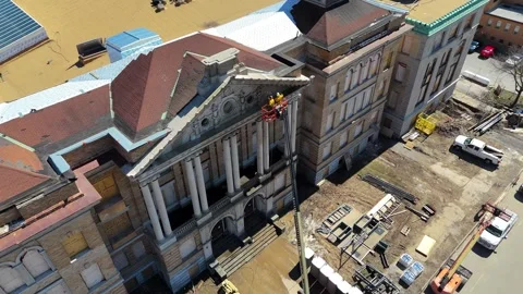 Workers Hoisted - Syracuse, NY Vídeos de archivo 336034878
