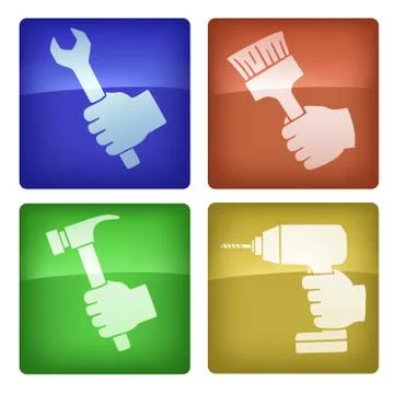 Worker's icons Stock-Illustration