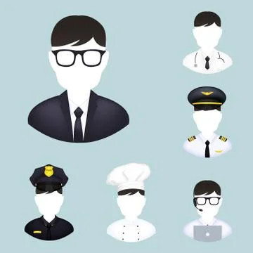 Workers icons Stock Illustration