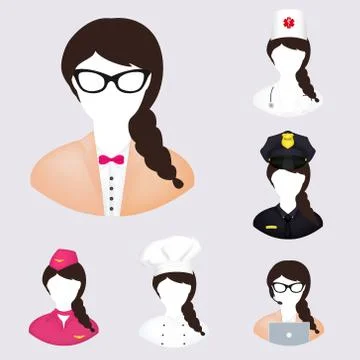 Workers icons Stock Illustration