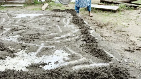 Workers Implementing Centrally Sponsored Rural Development Scheme Stock Footage 341494877