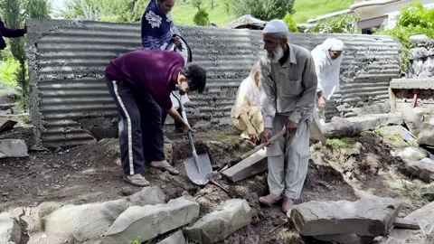 Workers Implementing Centrally Sponsored Rural Development Scheme Stock Footage 341495052
