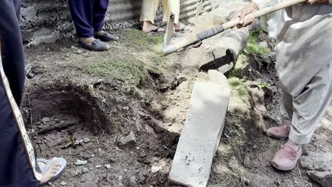 Workers Implementing Centrally Sponsored Rural Development Scheme Stock-Footage 341495565
