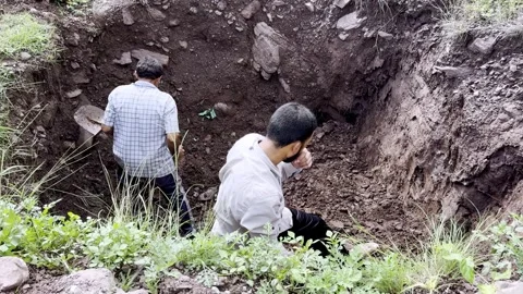 Workers Implementing Centrally Sponsored Rural Development Scheme Video stock 341495880