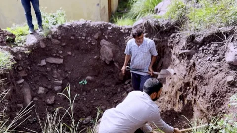 Workers Implementing Centrally Sponsored Rural Development Scheme Stock-Footage 341496251