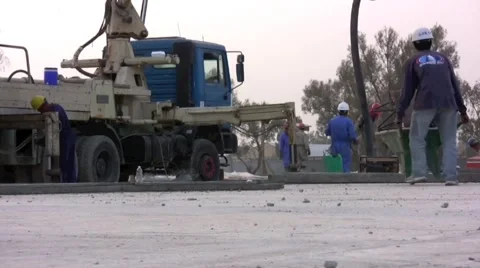 Workers in Iraq Stock Footage 1048396