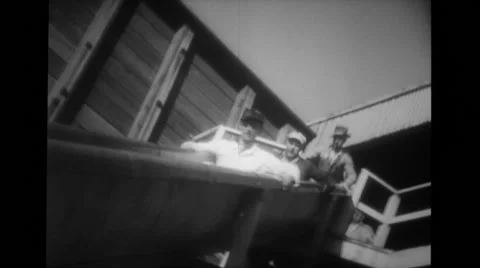 Workers leaving building by sliding down chute Stock Footage 37593912