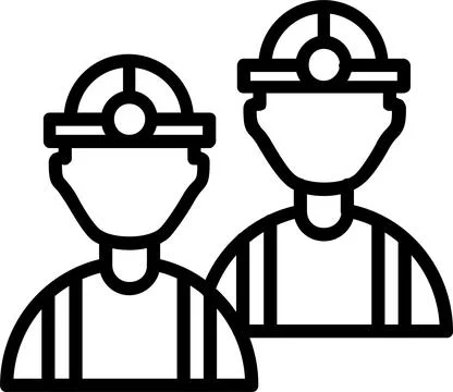 Workers Line Icon Design Stock Illustration