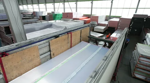 Workers Loaded Polycarbonate Sheets In The Truck Stock Footage 56231988