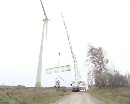 Workers make scaffolding Stock Footage 11056868