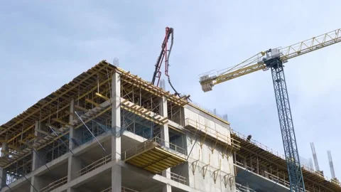 Workers make a strapping of rebar for pouring concrete. Stock Footage 236705047
