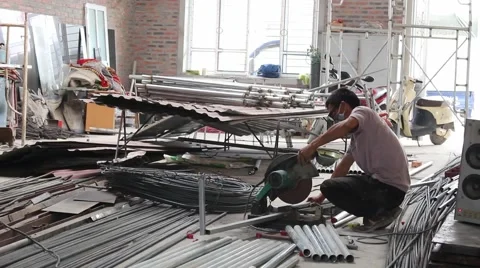 Workers, mechanical field Stock Footage 52374058