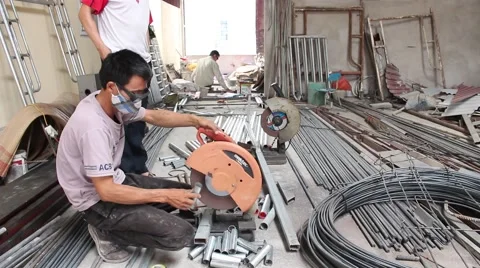 Workers, mechanical field Stock Footage 52374551