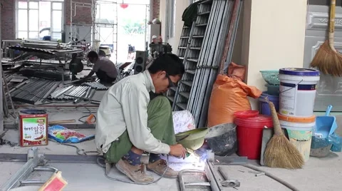 Workers, mechanical field Stock Footage 52375458