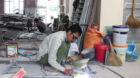 Workers, mechanical field Video stock 52376194