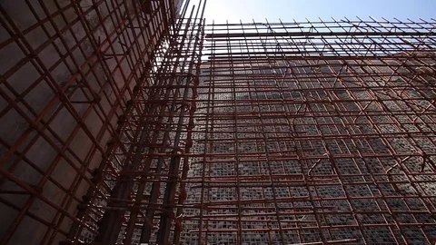 Workers on mesh Stock Footage 77100759