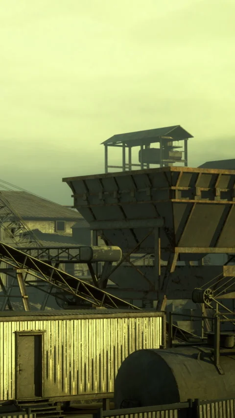 Workers operate large machines at an industrial location Stock Footage 334885936