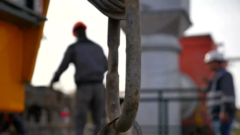 Workers out of focus, slow motion Stock Footage 142496353