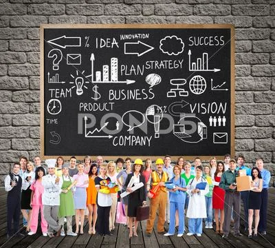Workers people group. Stock Photos