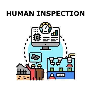 Workers performing quality control inspection in manufacturing process イラスト素材