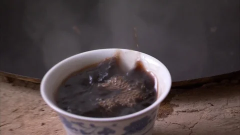 Workers preparing tea leaves in the factory Stock Footage 88546546