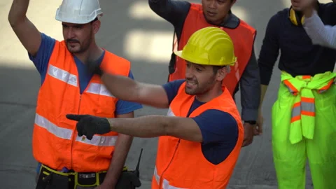 Workers protest in Cargo freight ship for import export logistic During coron Stock Footage 139096023