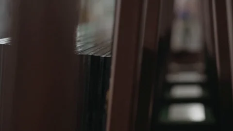 Workers put the finished glass in a row Video stock 106991519