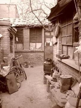 Workers quarter Beijing Stock Photos