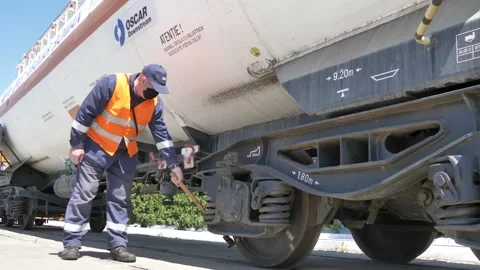 Workers on railways Stock Footage 156811461