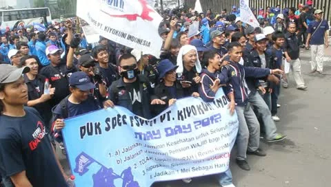 Workers Rally in Labor Day Stock Footage 10922295