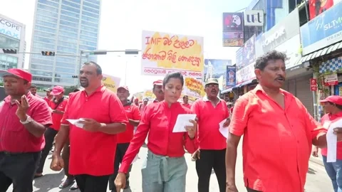 Workers rally to mark International Workers' Day in Colombo, Colombo, LK - 01 Ma Stock Footage 308092851